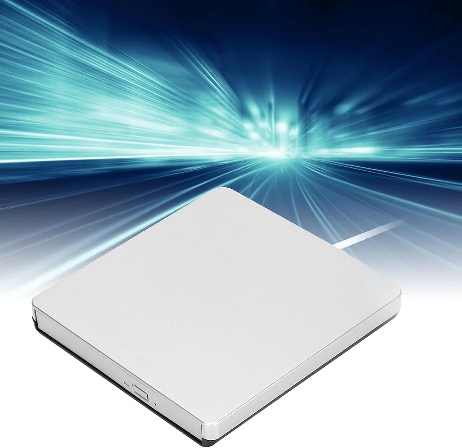 درایو DVD سوز اکسترنال USB2.0، پلیر DVD قابل حمل برای ویندوز XP/ Wind10/ Vista/7/Linux/OS X، سرعت کش 2 مگابایت