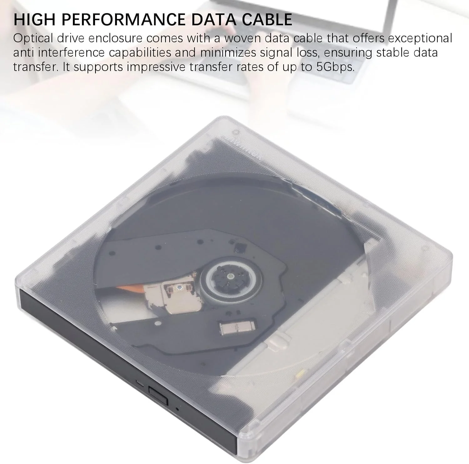 محفظه درایو نوری اکسترنال USB3.0 فاباتر، کابل داده فشرده ضد تداخل برای لپ تاپ های ویندوزی محفظه درایو نوری اکسترنال USB3.0 فاباتر، کابل داده فشرده ضد تداخل برای لپ تاپ های ویندوزی