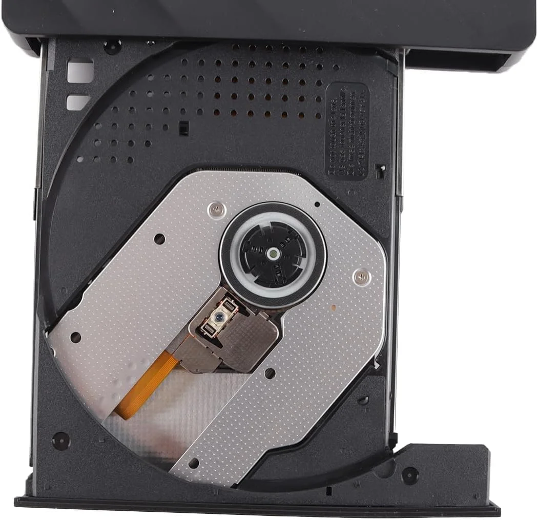 درایو DVD/CD اکسترنال USB - رایتر و پخش کننده لپ تاپ/کامپیوتر (سازگار با ویندوز، لینوکس، MacOS)