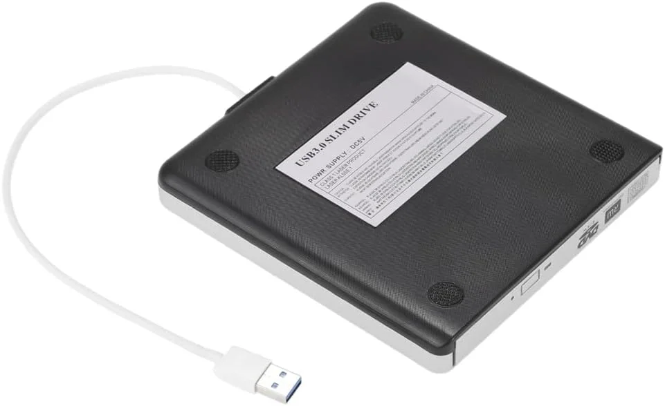 دی وی دی رایتر اکسترنال قابل حمل Fawoonu DVD-RW، USB 3.0 جایگزین رایتر و ریدر برای آی مک، ایر، پرو، لپ تاپ و کامپیوتر