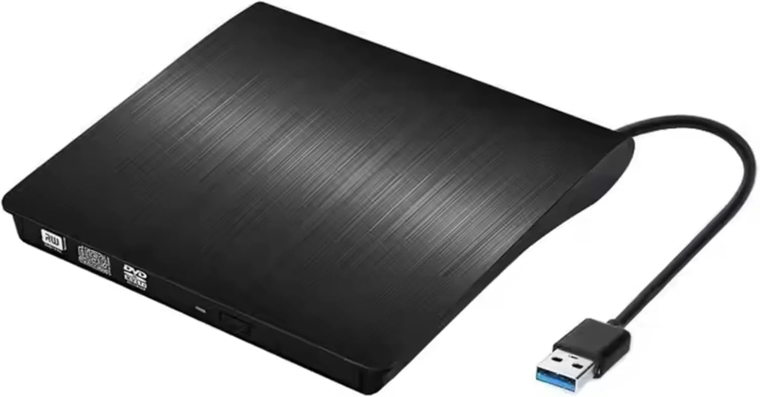 درایو نوری اکسترنال USB 3.0 باریک DVD RW CD Writer، ریدر و پلیر برای لپ تاپ و کامپیوتر