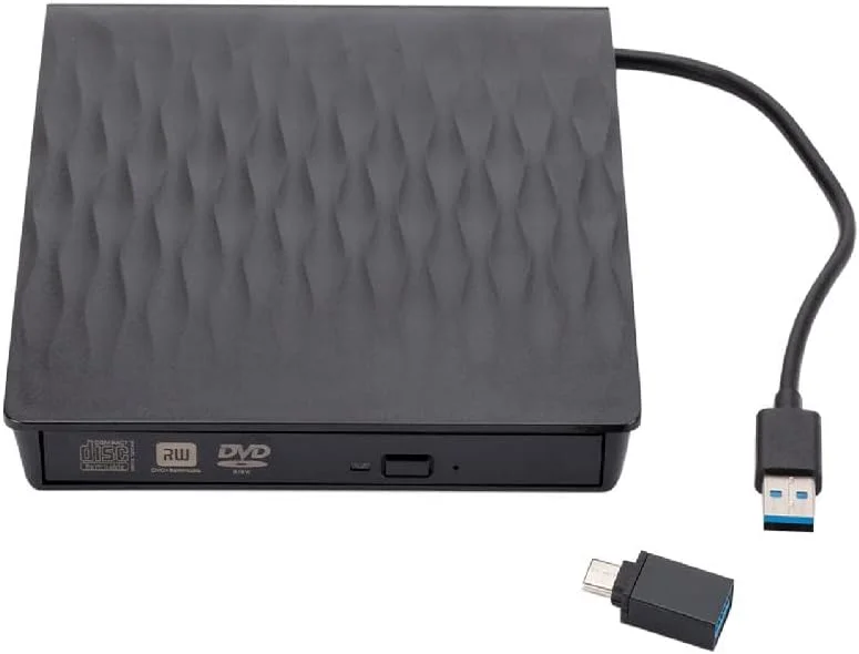 دی وی دی رایتر اکسترنال USB 3.0، باریک، قابل حمل، سوزاننده، خواننده، پخش کننده برای کامپیوتر، لپ تاپ، درایو نوری