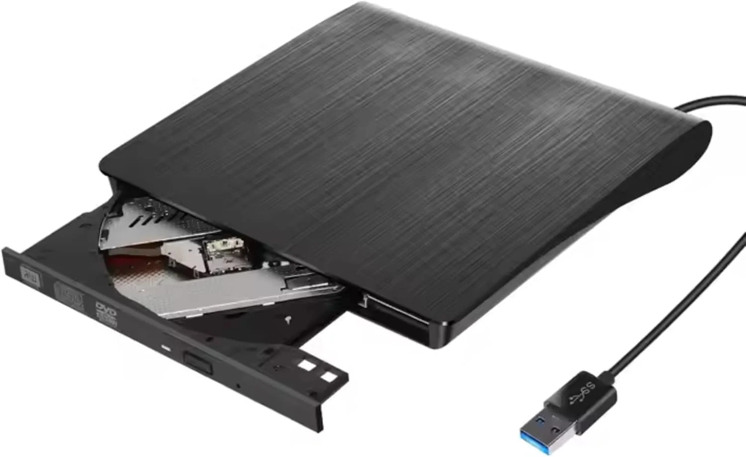 درایو نوری اکسترنال USB 3.0 باریک DVD RW CD Writer، ریدر و پلیر برای لپ تاپ و کامپیوتر