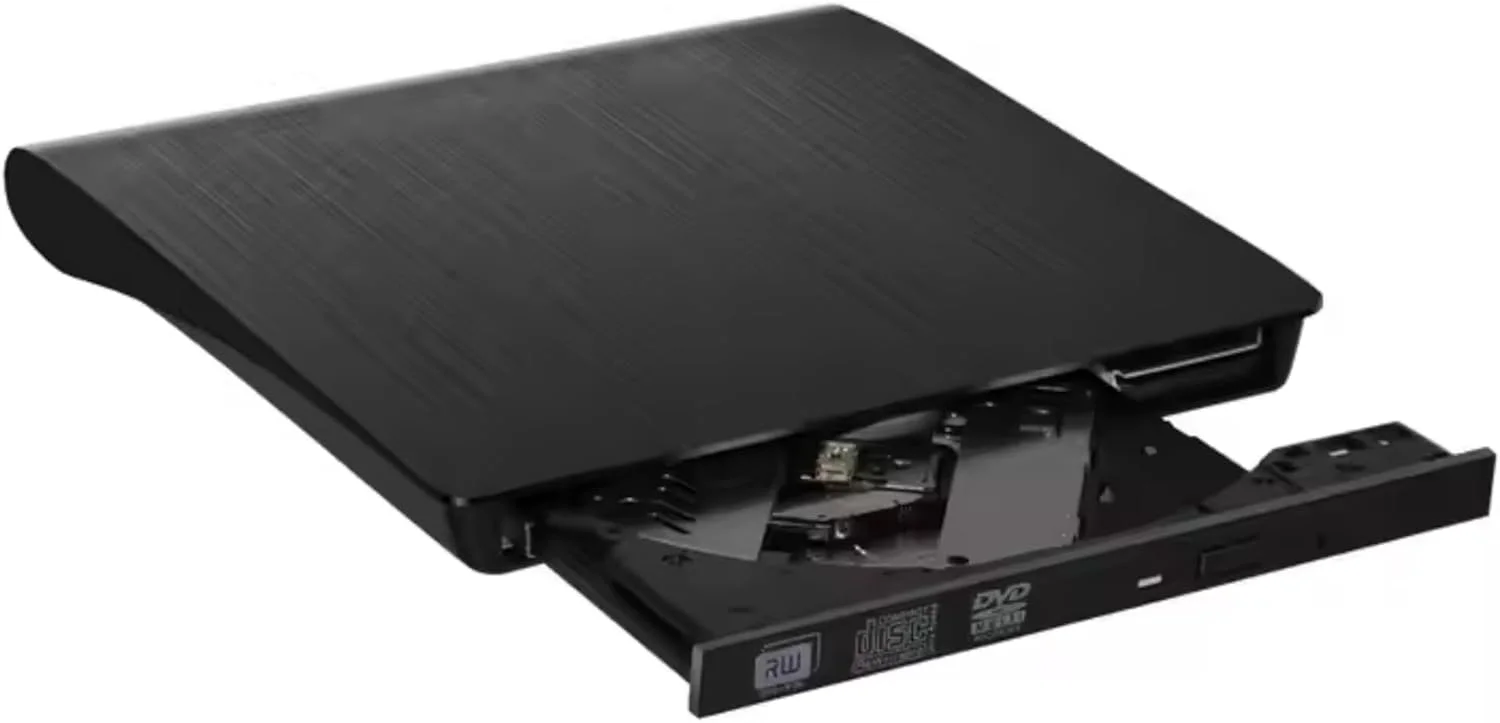 درایو نوری اکسترنال USB 3.0 باریک DVD RW CD Writer، ریدر و پلیر برای لپ تاپ و کامپیوتر