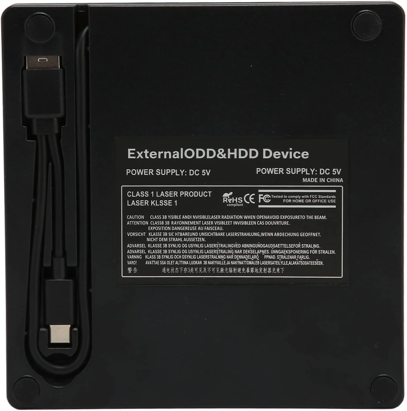 درایو DVD اکسترنال، درایو نویسنده CD/DVD قابل حمل USB3.0/2.0، رابط Type A Type C انتقال 5 گیگابیت بر ثانیه ROM Burner برای Win Xp برای Win7 برای Linux برای OS X 10