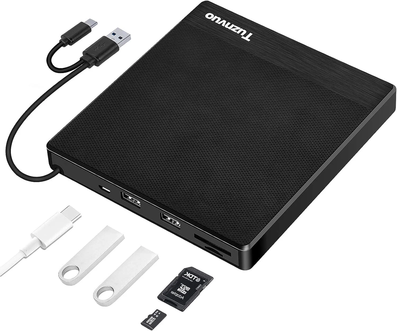 درایو نوری اکسترنال CD/DVD برای لپ تاپ، USB 3.0 و Type-C، رایتر و ریدر CD، فوق العاده باریک و قابل حمل CD/DVD +/-RW با پورت های USB/TF/SD برای لپ تاپ/کامپیوتر/مک بوک/مک/ویندوز/لینوکس درایو نوری اکسترنال CD/DVD برای لپ تاپ، USB 3.0 و Type-C، رایتر و ریدر CD، فوق العاده باریک و قابل حمل CD/DVD +/-RW با پورت های USB/TF/SD برای لپ تاپ/کامپیوتر/مک بوک/مک/ویندوز/لینوکس