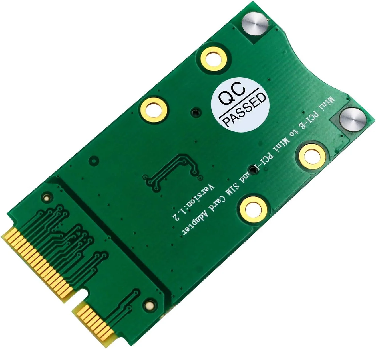 آداپتور Mini PCI-E با اسلات سیم کارت برای کارت های 3G/4G، WWAN LTE، GPS به همراه نگهدارنده سیم کارت با پوشش تاشو
