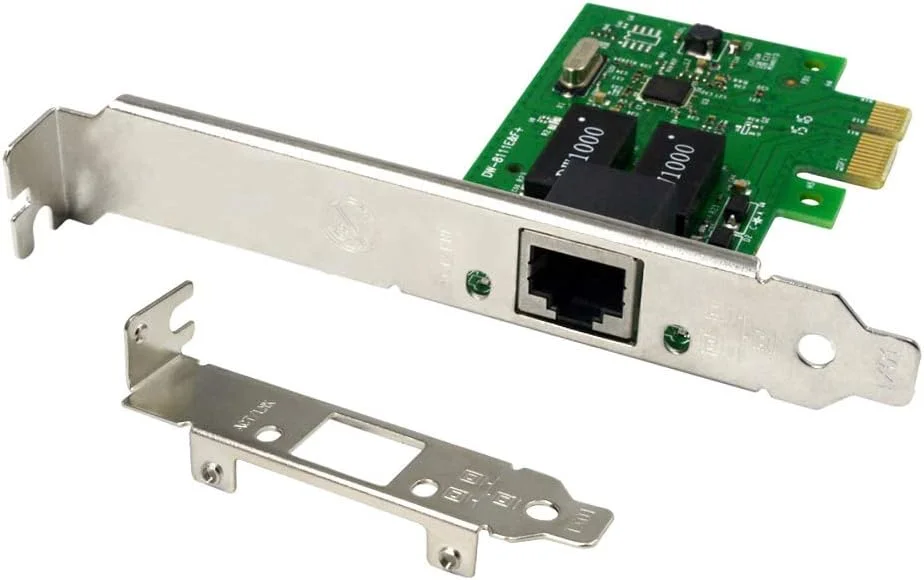 کارت شبکه گیگابیتی اترنت PCI-e، کارت شبکه PCIe با سرعت 10/100/1000 مگابیت بر ثانیه با براکت Low Profile، کارت LAN RJ45 PCI-e X1 برای کامپیوتر، پشتیبانی از Windows XP / 7/8 / 10