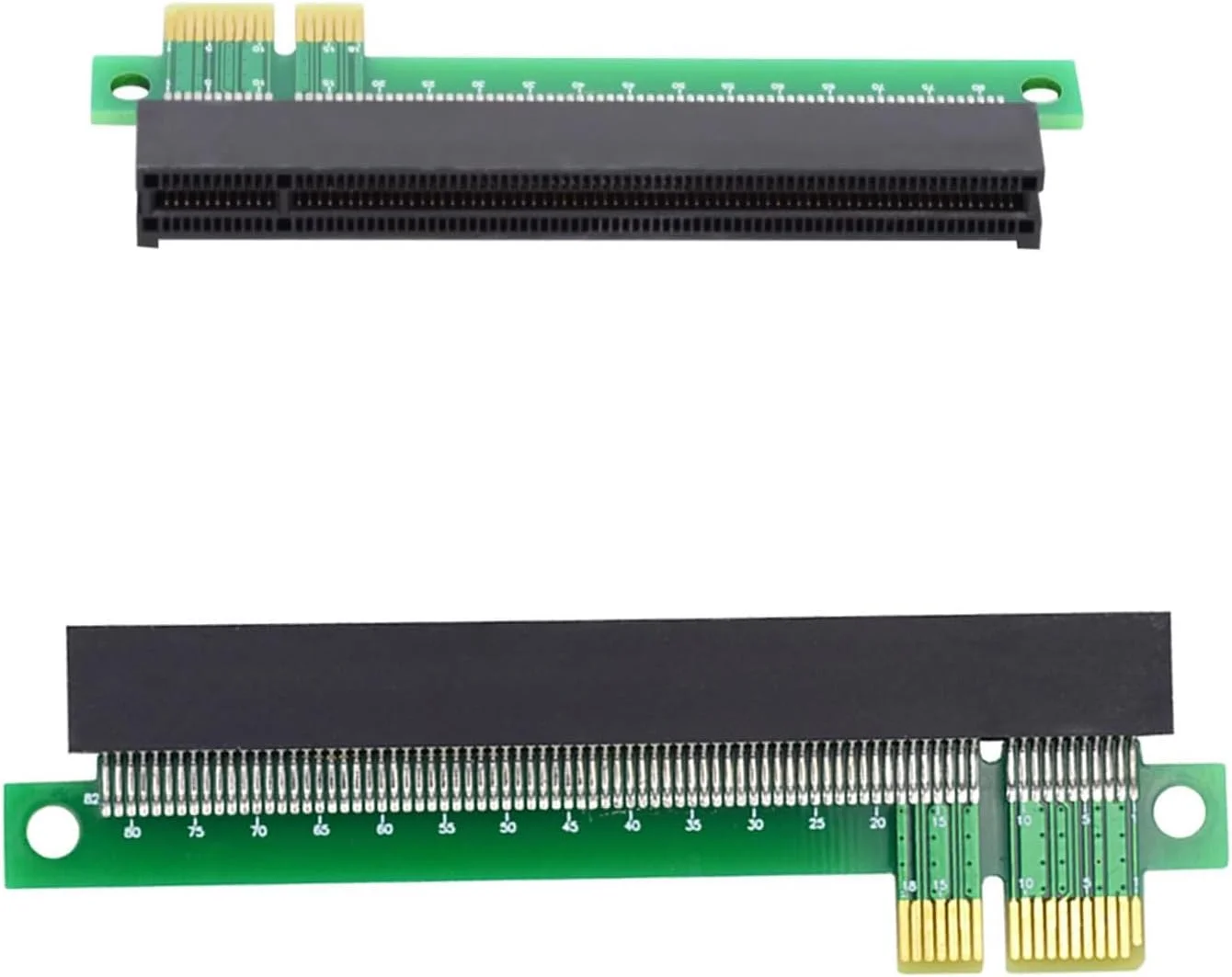 مبدل PCI-Express x1 به x16 رایزر محافظ رو به بالا، کارت توسعه دهنده اسلات PCI-E 36 پین نر به 164 پین ماده (ارتفاع-2cm)، 20cm