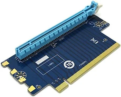 کارت رایزر PCI-Express 16x با زاویه راست 90 درجه، اسلات چپ، ارتفاع 6 سانتی متر مناسب سرور کامپیوتر 1U