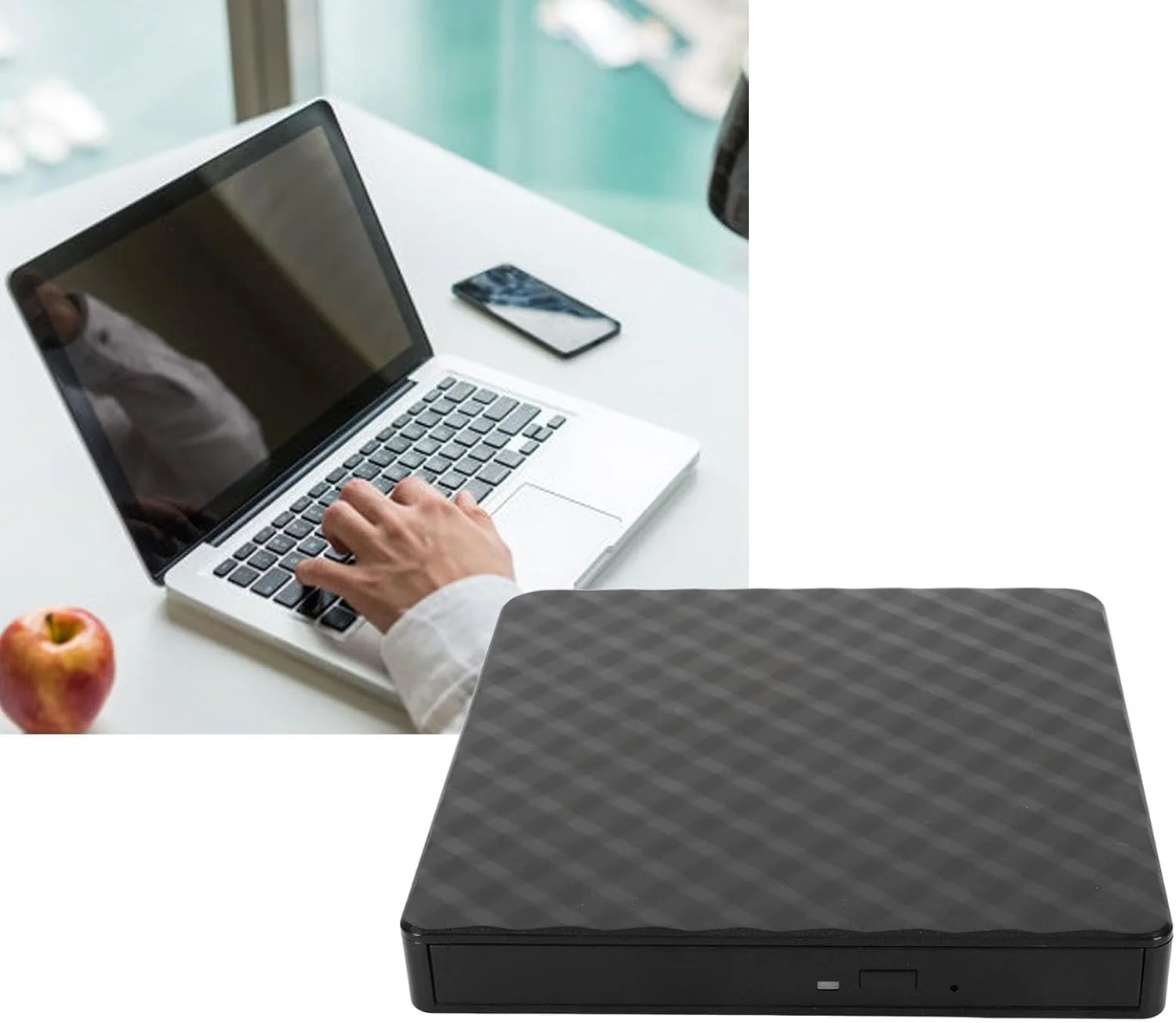 درایو DVD اکسترنال، درایو RW با کارت خوان SD و USB 3.0+2.0+1.0، رایت کننده CD/DVD، پخش کننده، خواننده، نویسنده، درایو نوری برای 11/10/8/7، کامپیوتر