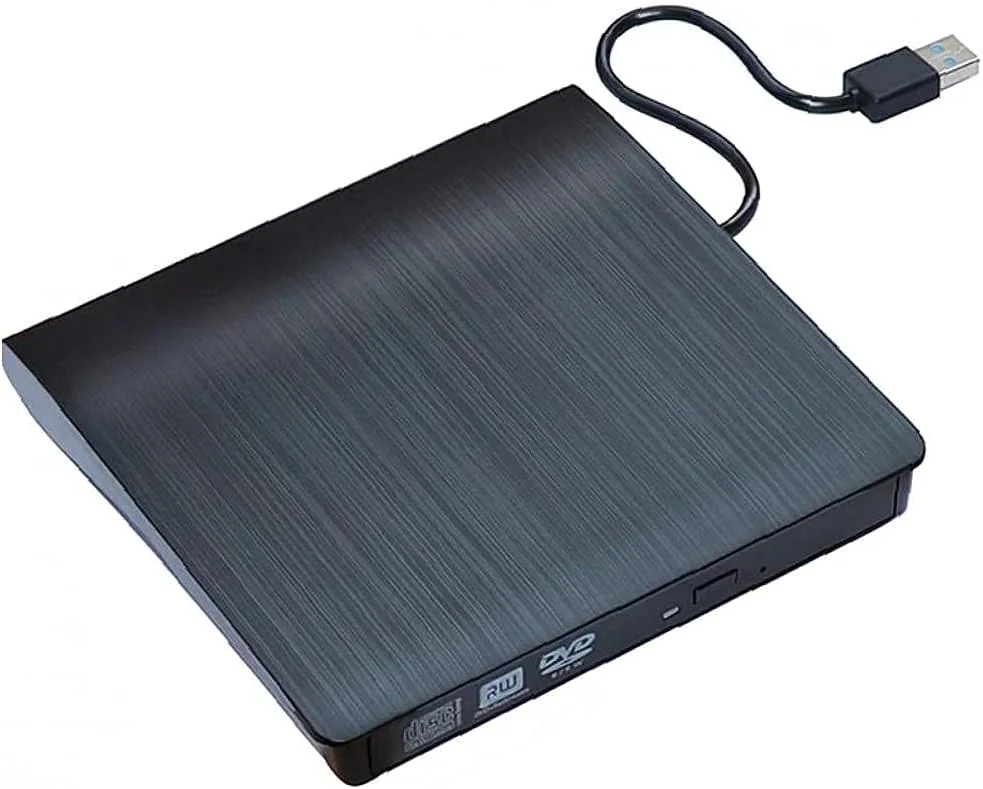 درایو نوری اکسترنال USB 3.0، رایتر و خواننده قابل حمل و باریک برای کامپیوتر، همراه با کابل اتصال