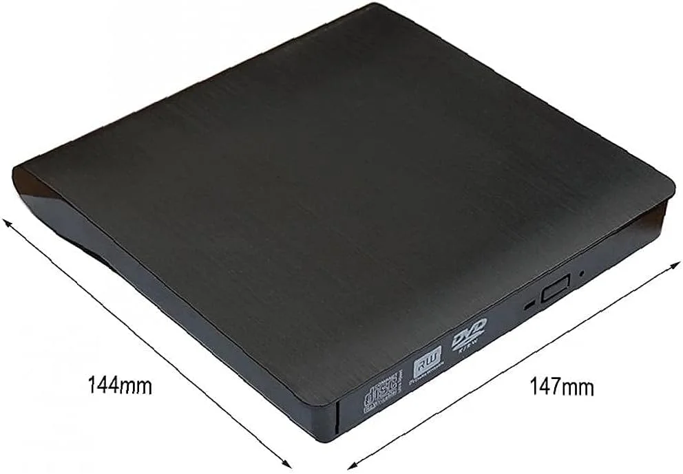 درایو نوری اکسترنال USB 3.0، رایتر و خواننده قابل حمل و باریک برای کامپیوتر، همراه با کابل اتصال