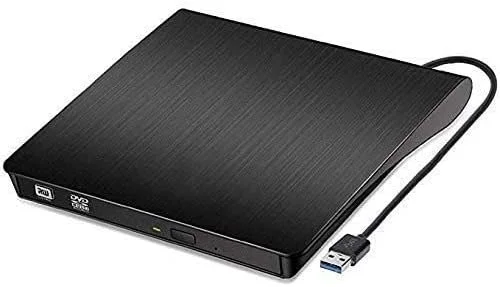 درایو نوری اکسترنال USB 3.0 باریک و قابل حمل CD/DVD-RW با سرعت انتقال داده بالا برای لپ تاپ، کامپیوتر و PC
