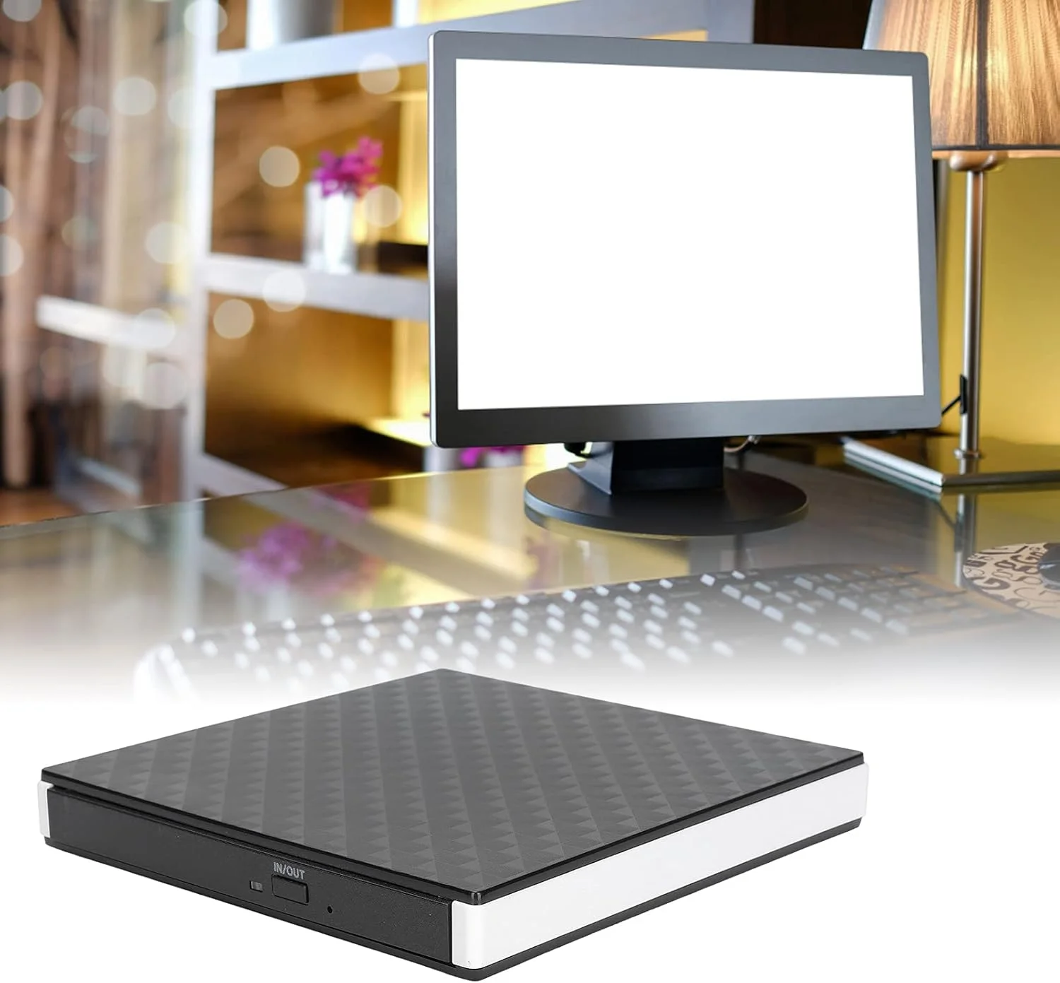 درایو DVD اکسترنال، پخش کننده DVD/CD قابل حمل USB 3.0 برای لپ تاپ USB3.0 Type-C درایو نوری اکسترنال DVD/CD رایتر، برای ویندوز XP/Vista/7/Linux/OS X