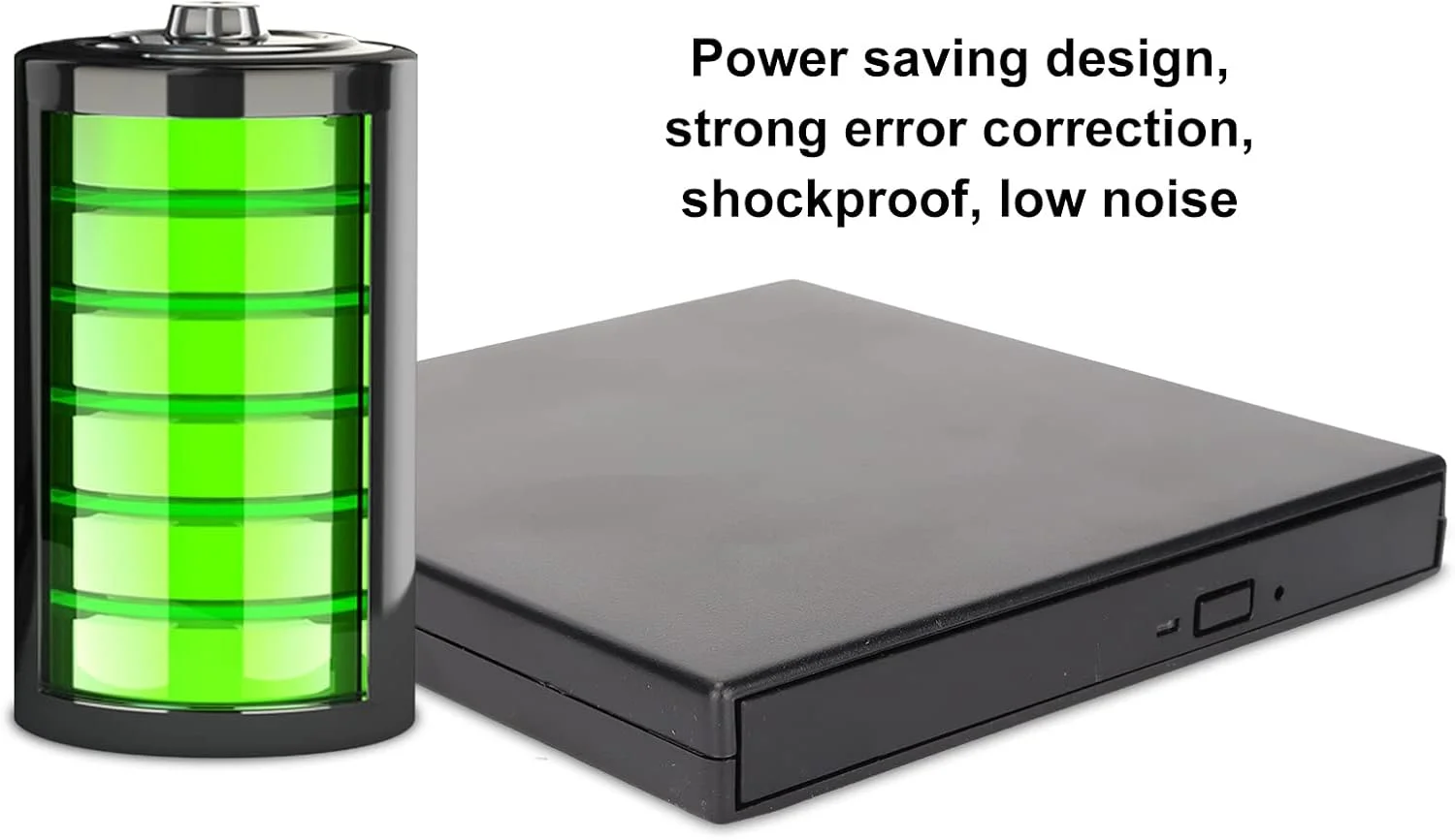 درایو DVD اکسترنال، درایو نوری اکسترنال USB2.0 قابل حمل DVD CD Burner پشتیبانی از Windows 98SE/ME/2000/XP/WIN7/VISTA، برای OS8.6 یا بالاتر