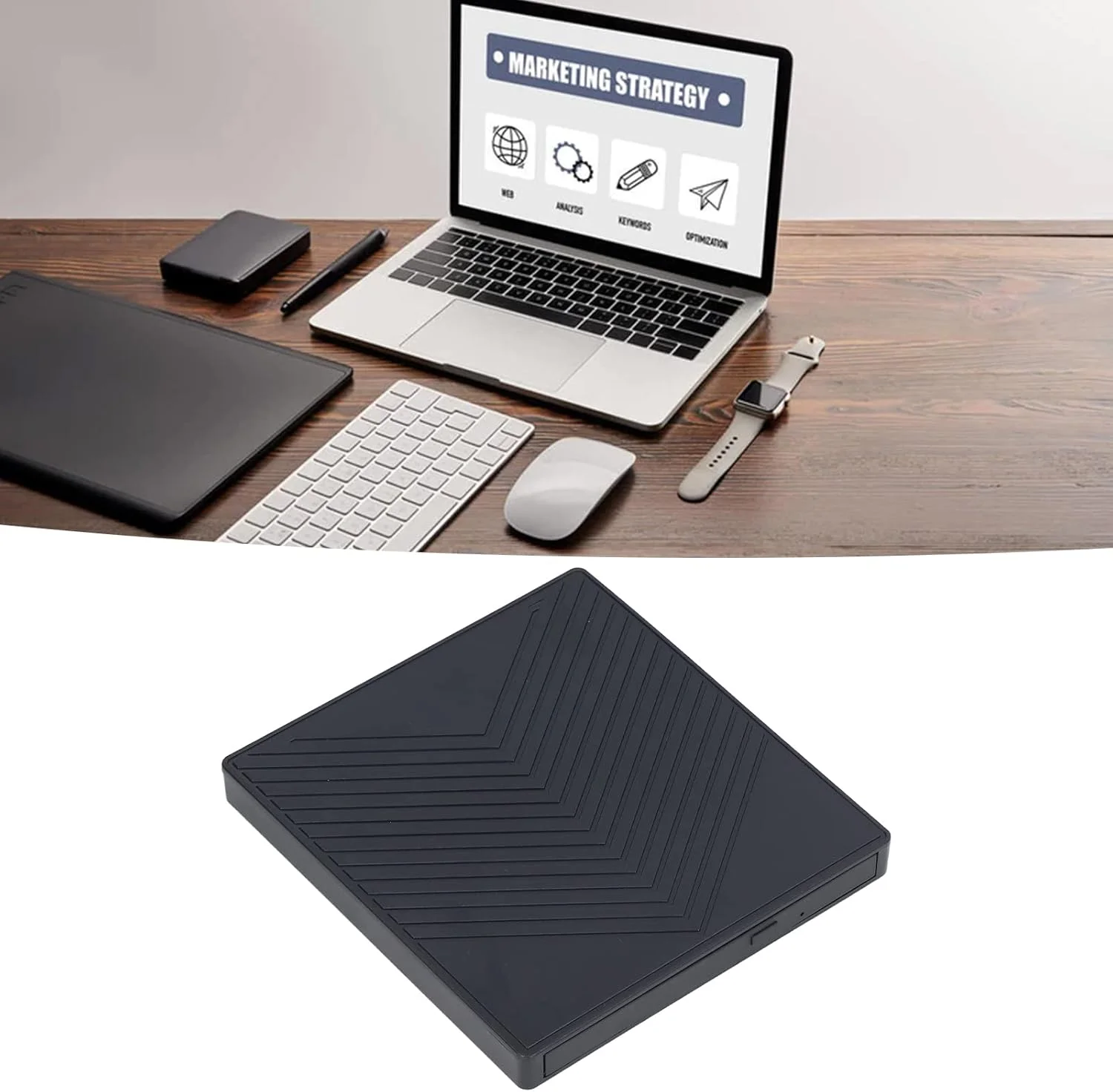 درایو نوری اکسترنال USB 3.0 Type C، پخش کننده DVD قابل حمل برای لپ تاپ، درایو CD DVD، رایتر و ریدر CD ROM برای لپ تاپ، کامپیوتر ویندوز، لینوکس و IOS