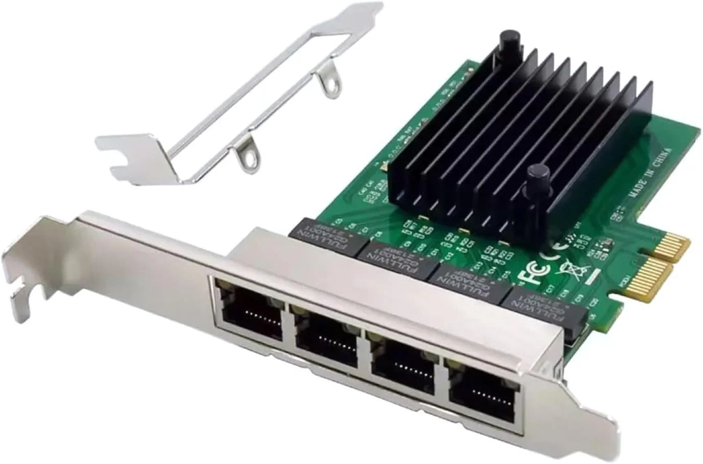 کارت شبکه 4 پورت RJ45 گیگابیتی اترنت PCI-E X1 با چیپ های RTL8111F و ASM1184E