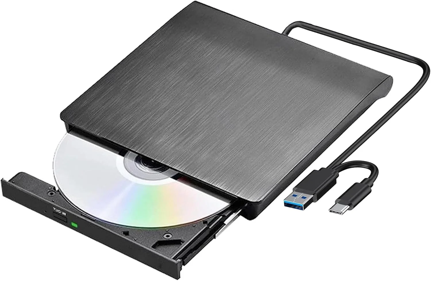 درایو اکسترنال CD DVD، درایو قابل حمل USB 3.0 Type-C DVD/CD RW رایتر و رایت کننده، پلیر پرسرعت اپتیکال DVD، درایو اکسترنال دیسک برای لپ تاپ، کامپیوتر، مک، آی او اس، ویندوز 11/10/8/7 / XP/Vista/Linux