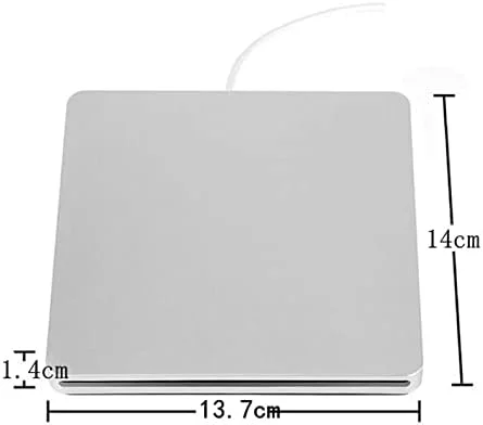 درایو نوری اکسترنال USB مدل Type C، پخش کننده CD و DVD بدون نیاز به نصب، مناسب برای لپ تاپ و کامپیوتر ویندوزی، نقره ای