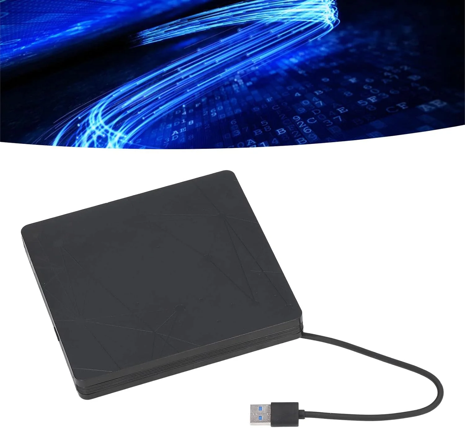 پخش کننده CD DVD اکسترنال قابل حمل 6 پورت هاب با رابط کاربری آسان طرح آسمان پر ستاره تک خطی مناسب برای سیستم عامل IOS و کامپیوترهای رومیزی Wzsydn