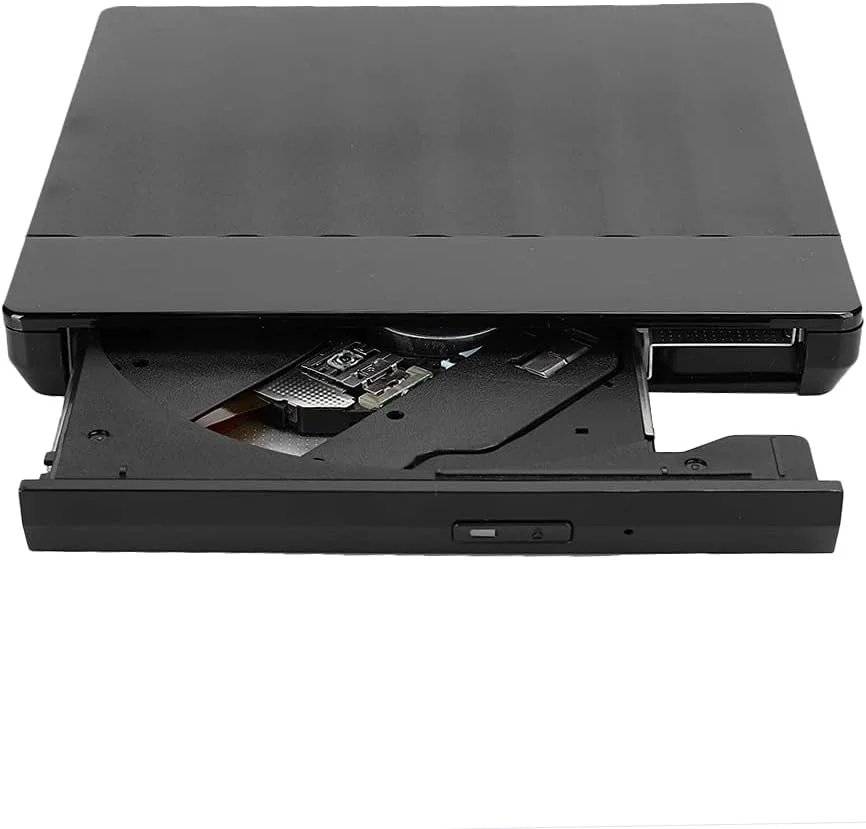 درایو DVD اکسترنال، درایو CD/DVD/RW قابل حمل USB 3.0 Type C / پخش کننده DVD برای لپ تاپ CD ROM Burner سازگار با لپ تاپ دسکتاپ PC Windows Linux OS (مشکی)