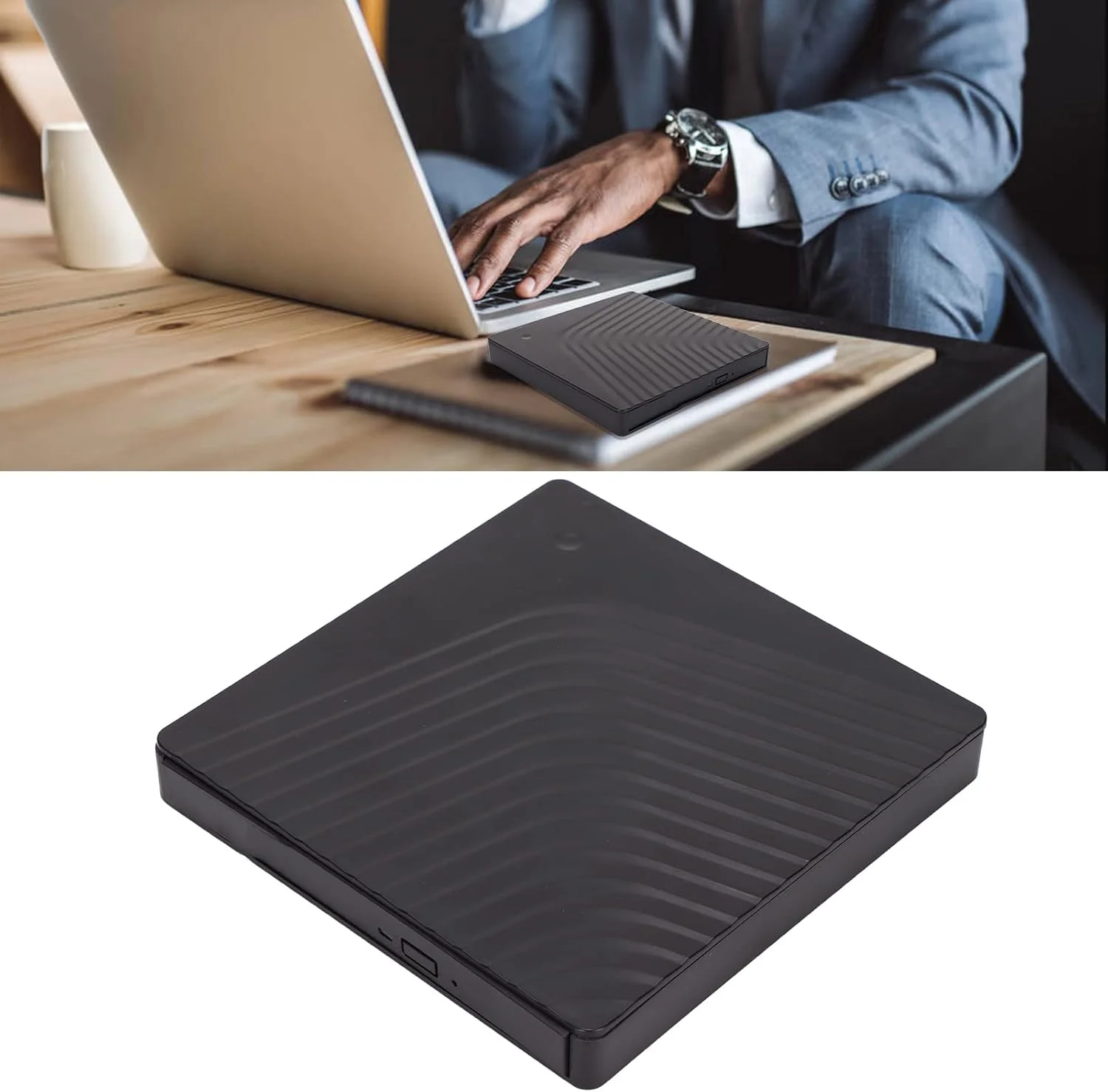 محفظه درایو DVD اکسترنال USB Type C، محفظه درایو نوری لپ تاپ Cd اکسترنال 5Gbps، جعبه درایو DVD قابل حمل 23S2G Anwintek، پخش کننده Dvd برای لپ تاپ برای درایو SATA DVD RW 12.7mm 9.5mm برای دسکتاپ