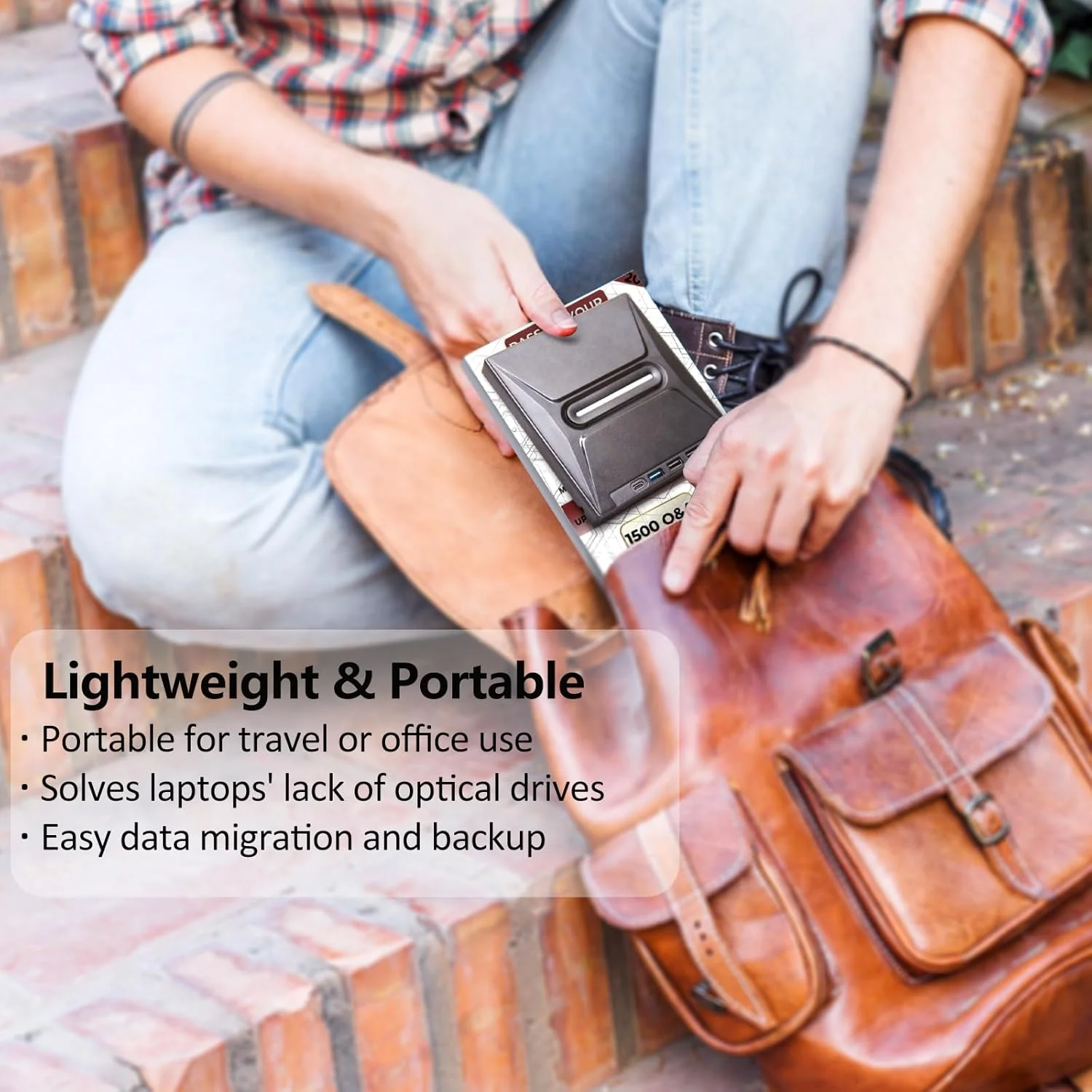 درایو نوری اکسترنال CD/DVD برای لپ تاپ و کامپیوتر، رایتر DVD/CD، اتصال آسان، USB 3.0 و Type-C با سرعت بالا، پخش کننده DVD قابل حمل برای لپ تاپ مک بوک پرو/ایر، ویندوز 11/10/8/7، لینوکس