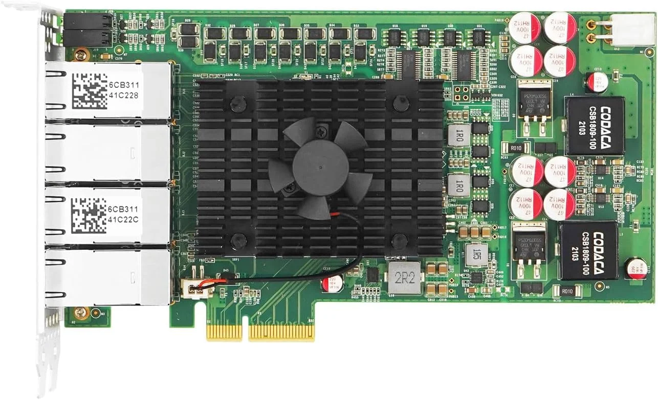 کارت فریم گربر ویژن گیگابیتی PoE+ هشت پورت PCIe x4 (1 عدد Intel I350)