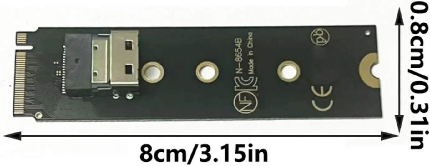 کارت توسعه NVMe PCIe به پورت SFF-8654، کارت آداپتور یکپارچه مادربرد برای برد توسعه کامپیوتر رومیزی