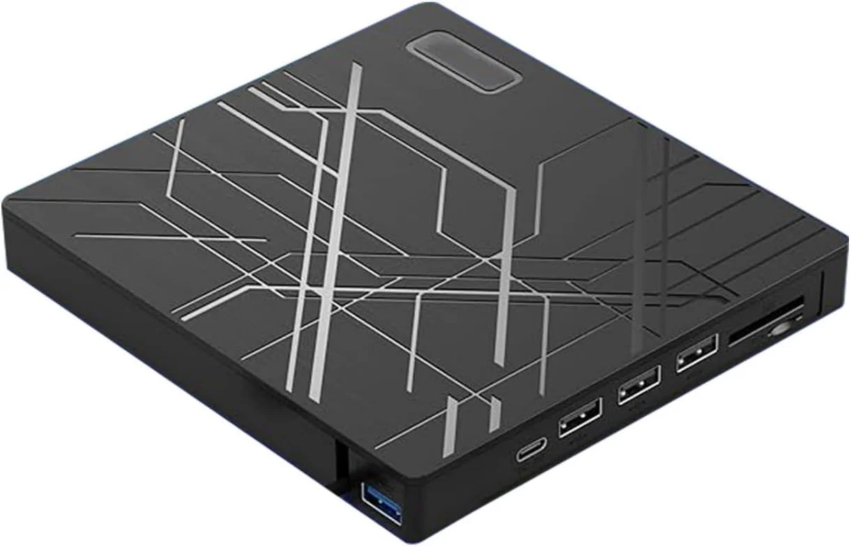 درایو دیسک اکسترنال با رابط‌های USB Type C و هاب‌های USB برای رایت دیسک VCD و انتقال فایل، رایتر CD/DVD برای لپ‌تاپ و کامپیوتر