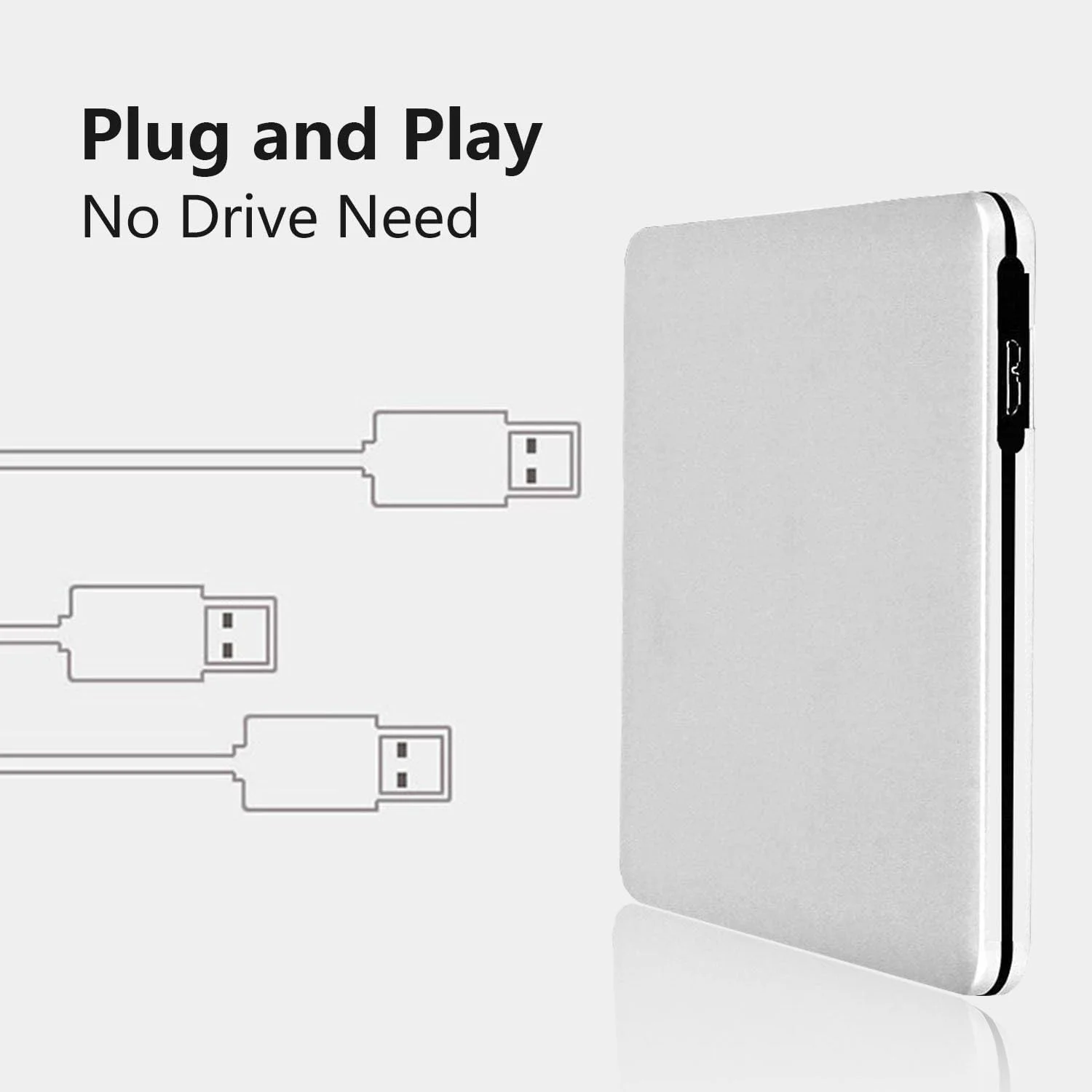 درایو نوری اکسترنال USB 3.0 Blu-Ray DVD/BD/CD، پخش‌کننده/رایتر/برنر بلوری 3D فوق‌العاده نازک قابل حمل، مناسب برای MacBook Pro Air، Apple Mac و انواع کامپیوترهای رومیزی و لپ‌تاپ (نقره‌ای)