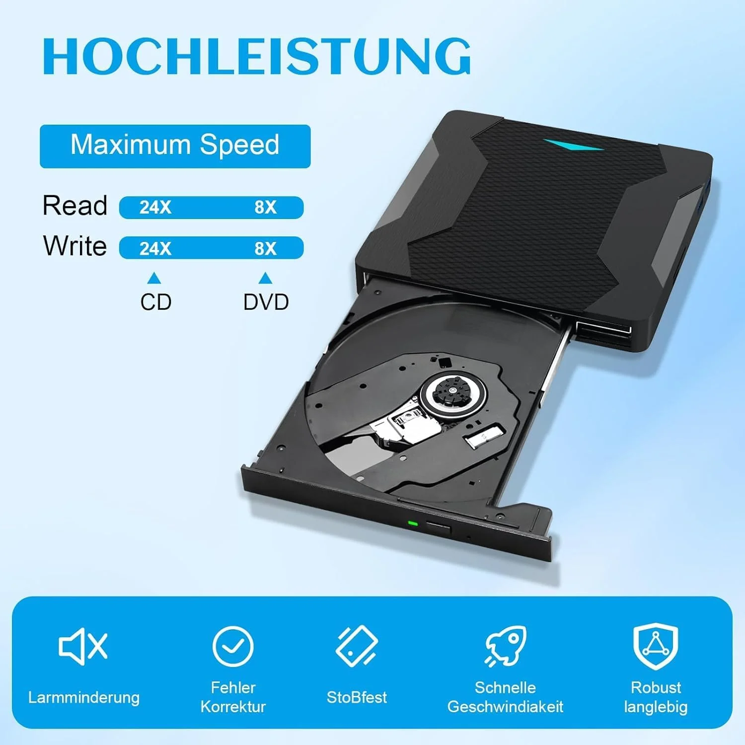 درایو نوری اکسترنال CD/DVD ازونی USB 3.0 و Type-C با نور پس زمینه متغیر، پورت USB و اسلات SD TF برای ویندوز 7/8/10/11، مک OS و لینوکس درایو نوری اکسترنال CD/DVD ازونی USB 3.0 و Type-C با نور پس زمینه متغیر، پورت USB و اسلات SD TF برای ویندوز 7/8/10/11، مک OS و لینوکس