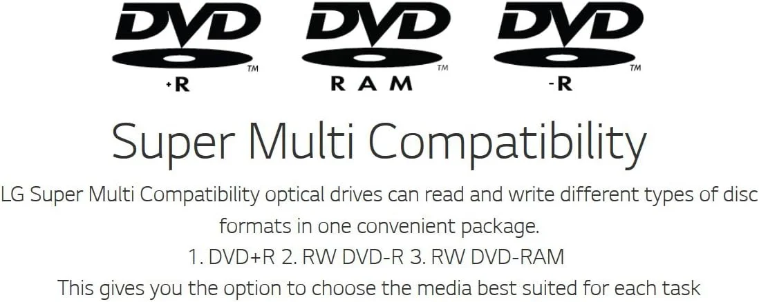 درایو نوری اکسترنال DVD+/-RW فوق باریک و قابل حمل USB 2.0 با سرعت 8X و پشتیبانی از M-DISC مدل GP65NS60 (نقره ای)