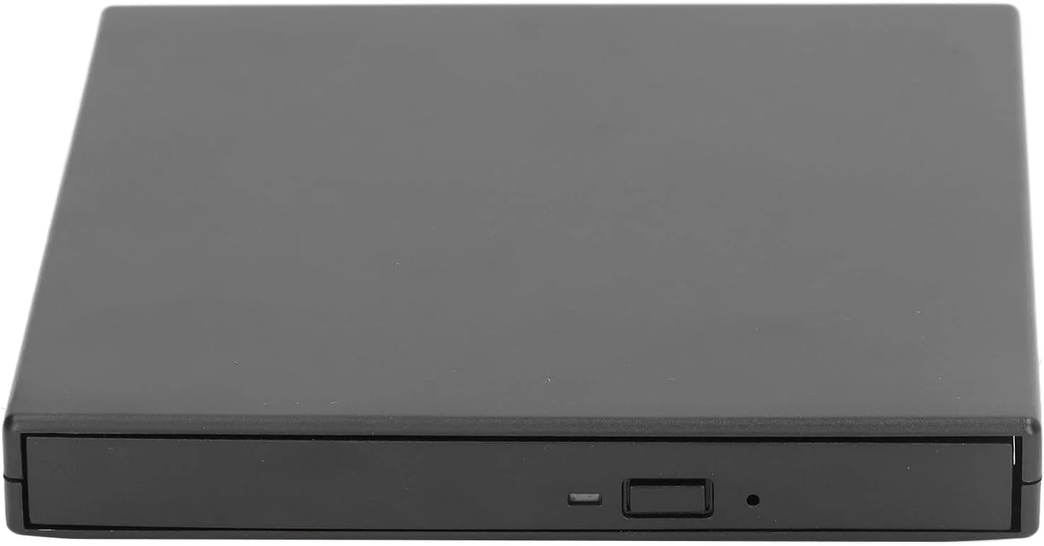 دی وی دی رایتر اکسترنال Tnfeeon، درایو نوری USB 2.0 باریک و قابل حمل، انتقال داده با سرعت بالا برای لپ تاپ و کامپیوتر (مشکی)