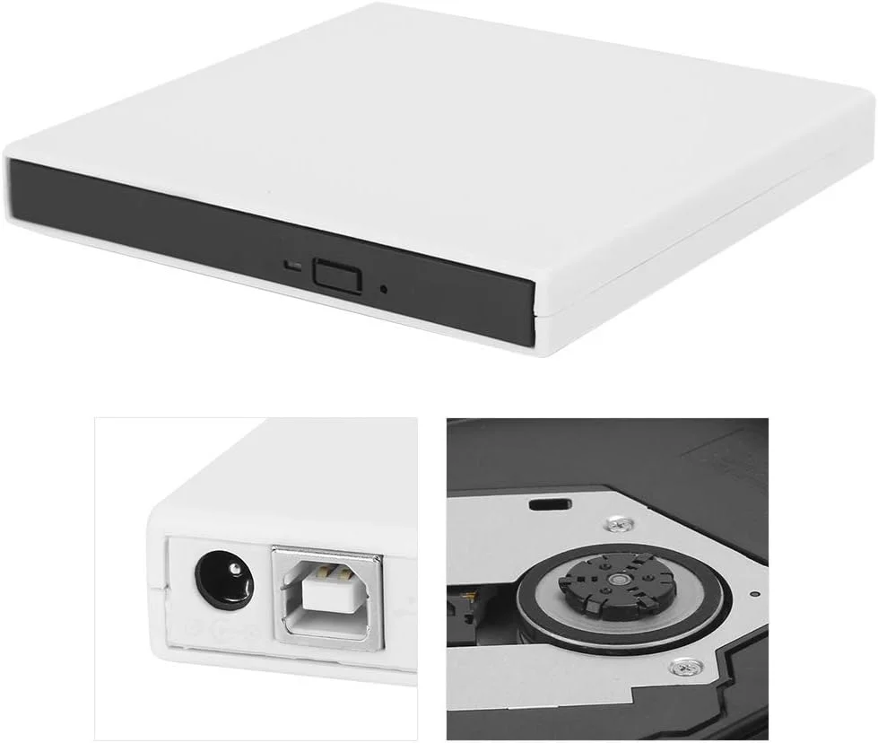 دی وی دی رایتر قابل حمل، درایو دی وی دی اکسترنال USB 2.0 COMBO DVD-ROM، پخش کننده و نویسنده درایو نوری، برای کامپیوتر، لپ تاپ و دسکتاپ