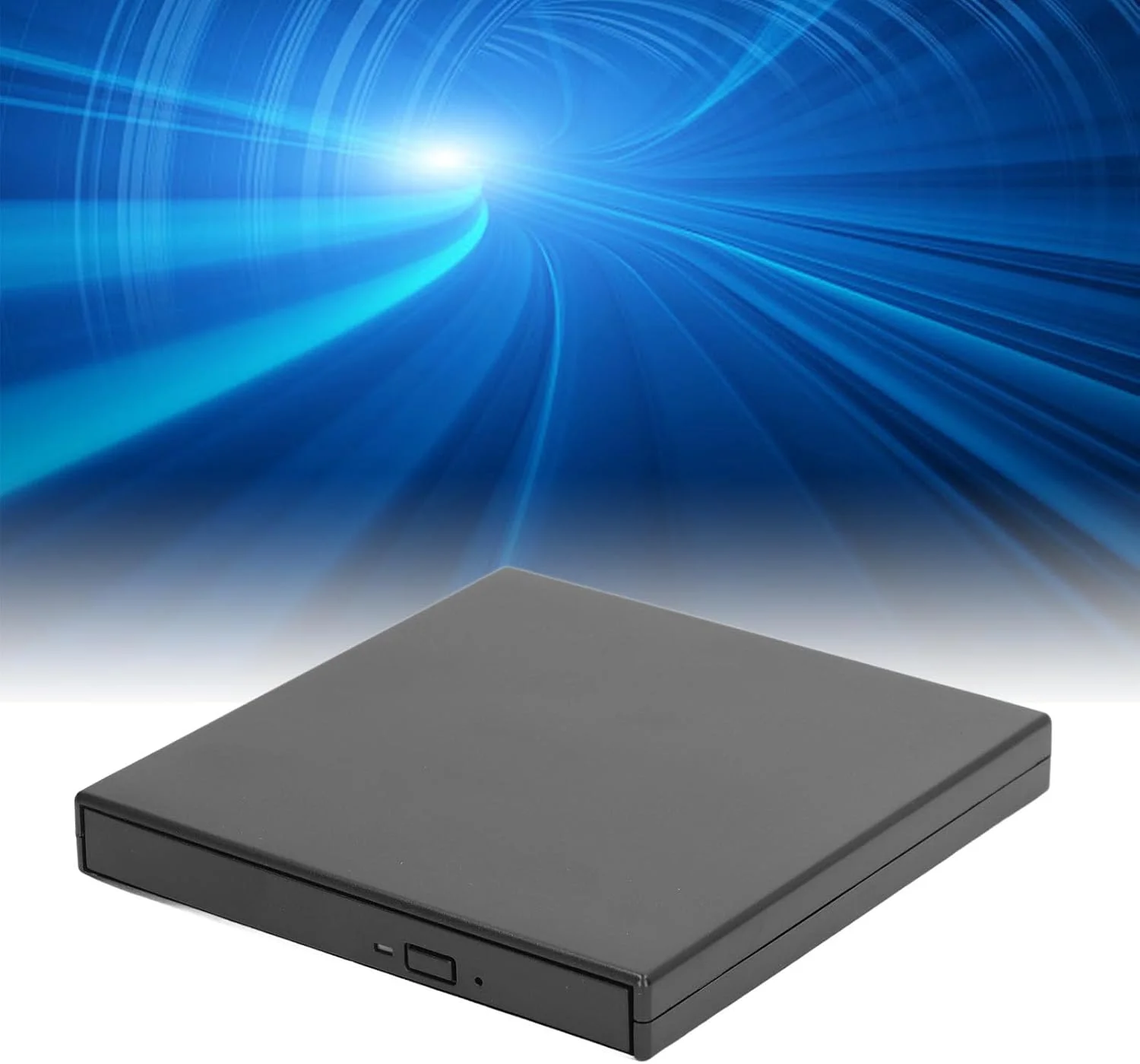 دی وی دی رایتر اکسترنال Tnfeeon، درایو نوری USB 2.0 باریک و قابل حمل، انتقال داده با سرعت بالا برای لپ تاپ و کامپیوتر (مشکی)