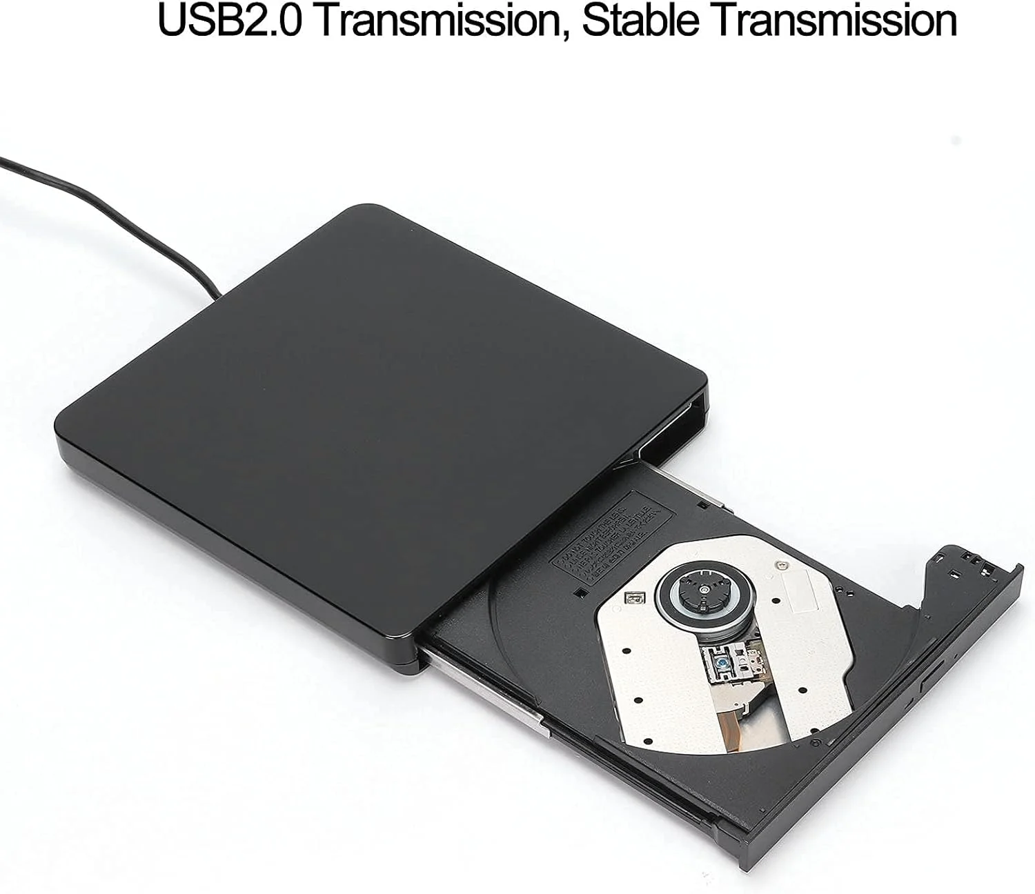 درایو نوری اکسترنال USB 2.0 قابل حمل CD DVD +/-RW درایو DVD Player سازگار با لپ تاپ دسکتاپ PC ویندوز XP/ Wind10/ Vista/7/Linux/OS X