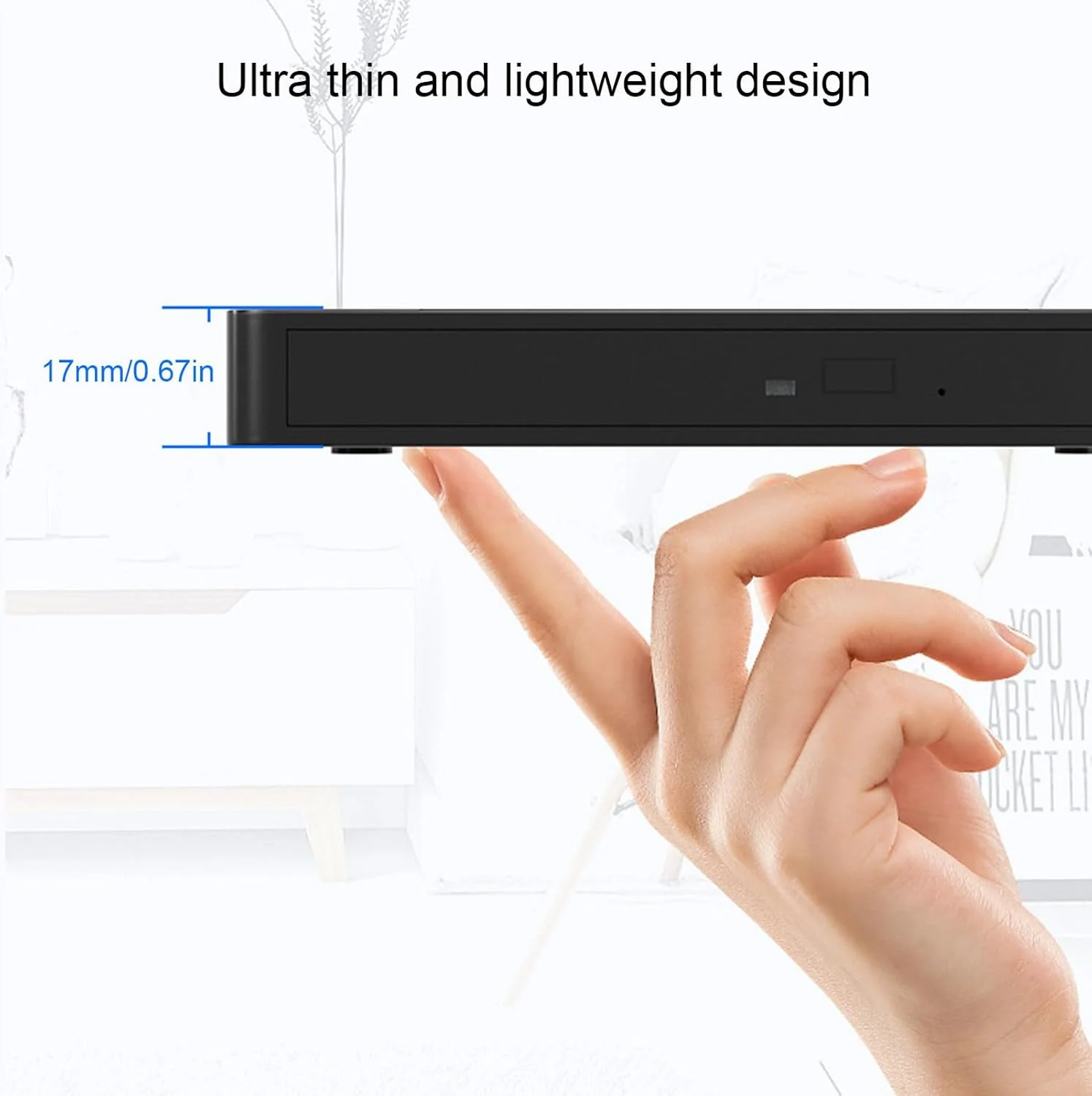 دی وی دی رایتر اکسترنال Denash، درایو نوری CD DVD یونیورسال با حرکت بی صدا، سازگاری با سیستم های مختلف، اتصال آسان USB3.0 برای کامپیوتر