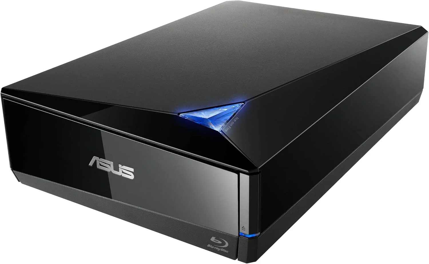 درایو اکسترنال بلوری ASUS BW-16D1X-U با سرعت 16x به همراه کابل USB 3.0 و آداپتور برق