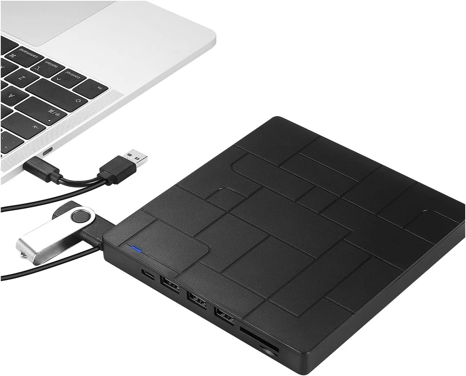 درایو نوری اکسترنال موبایل USB3.0 Type-C با قابلیت خواندن کارت حافظه و رابط دوگانه