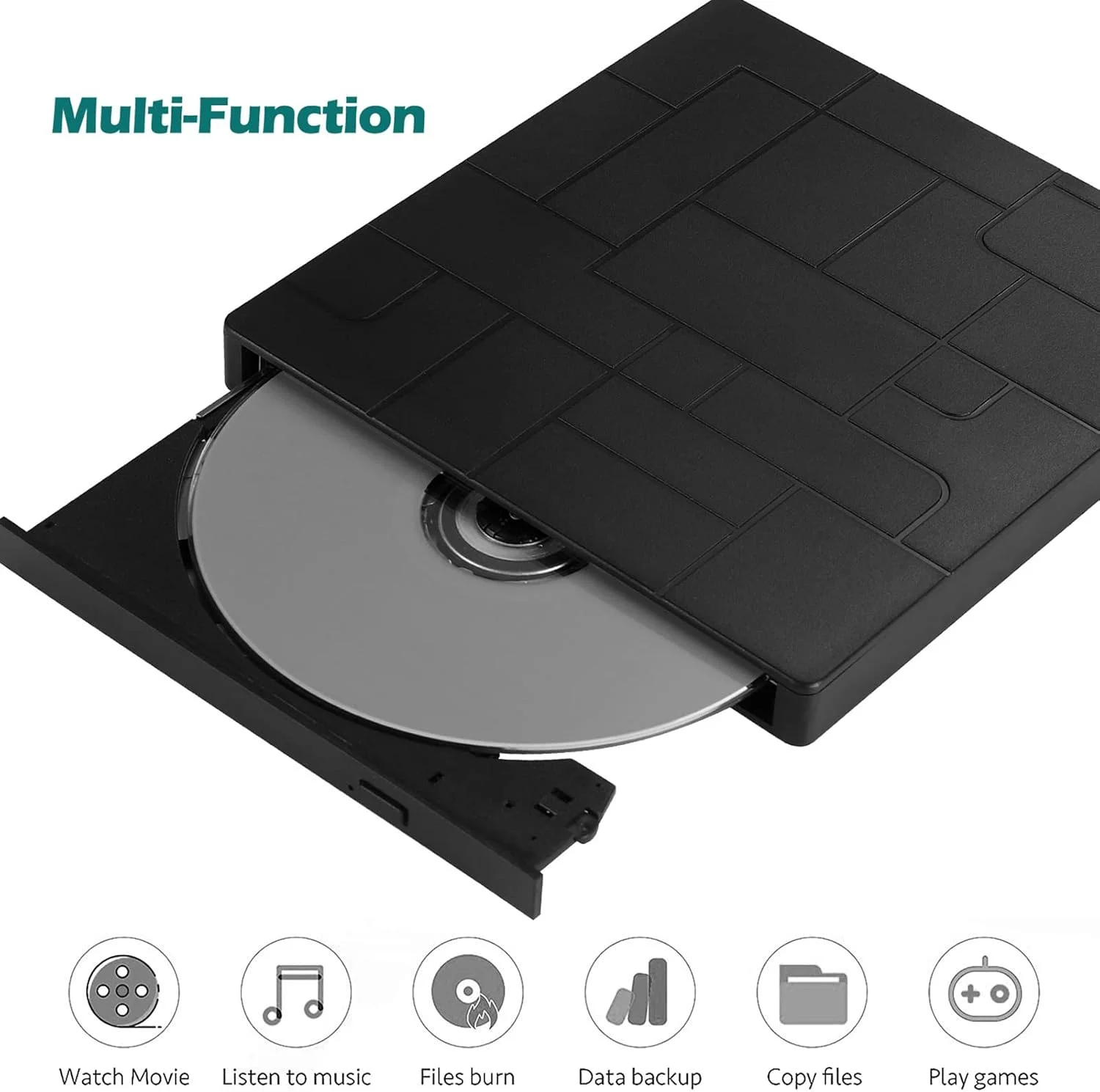 درایو نوری اکسترنال موبایل USB3.0 Type-C با قابلیت خواندن کارت حافظه و رابط دوگانه