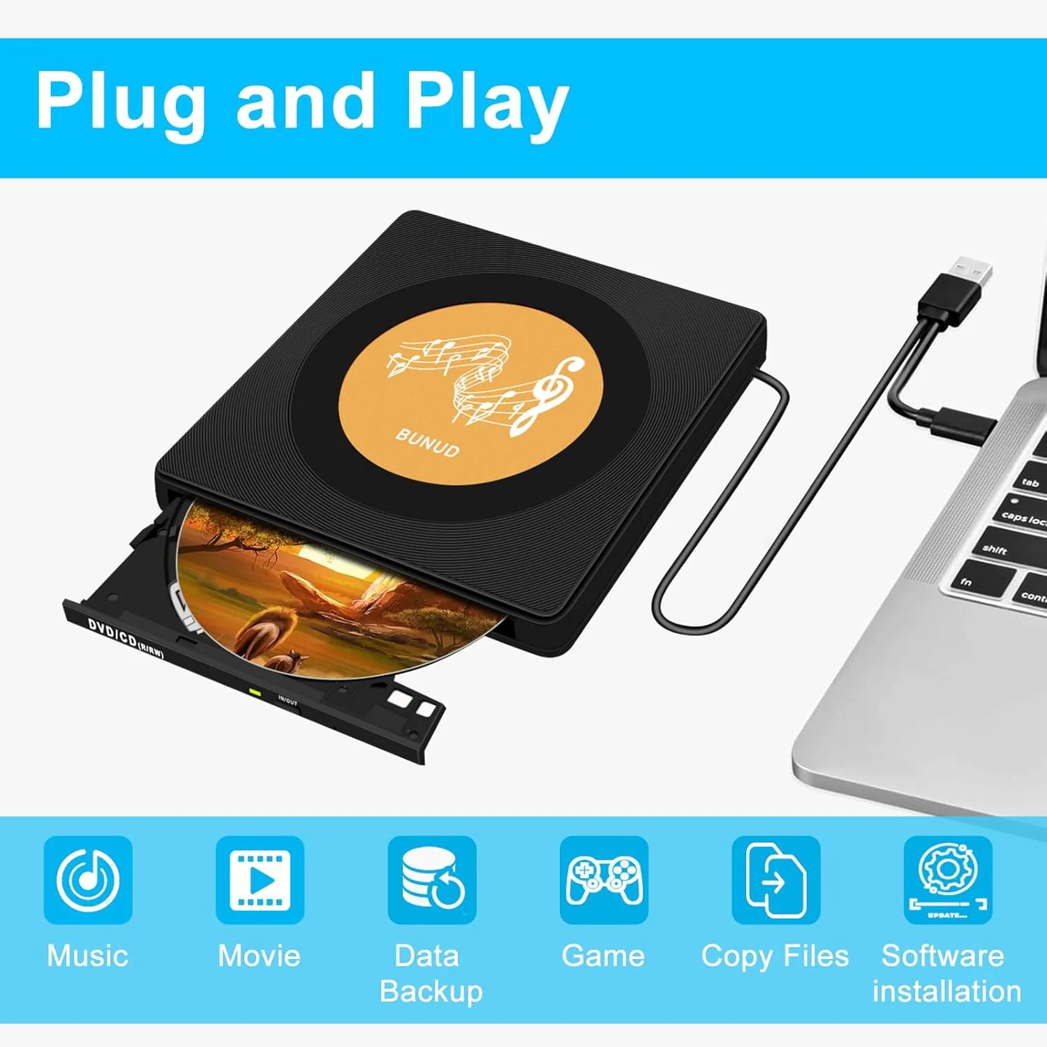 درایو DVD اکسترنال BUNUD درایو DVD اکسترنال BUNUD