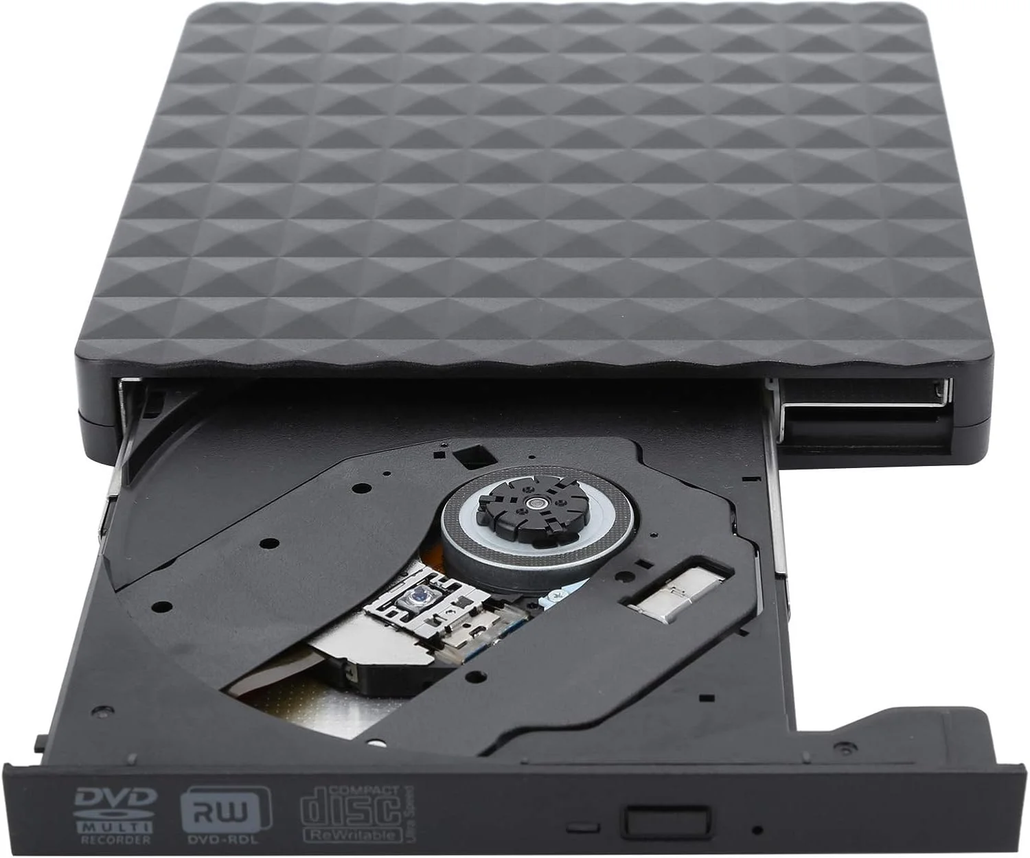 درایو نوری اکسترنال USB2.0 قابل حمل Bewinner، دارای سیم USB و TYPE-C یکپارچه برای سیستم عامل WinXP/2003/ویندوز/OS X 10