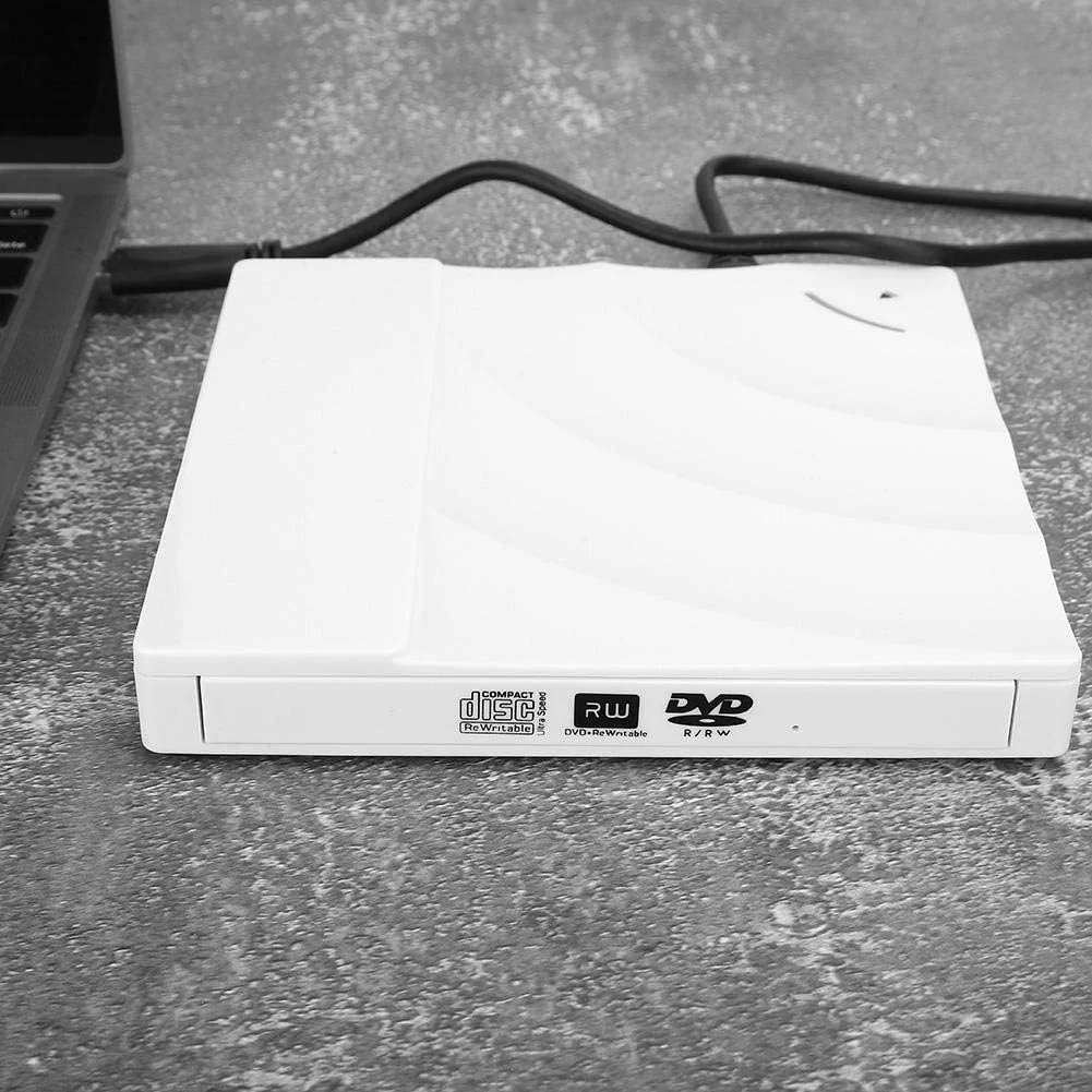 دی وی دی رایتر، سی دی، کامپیوتر پلاگ اند پلی برای رایت سریع دیسک (سفید، طرح برج پیزا)
