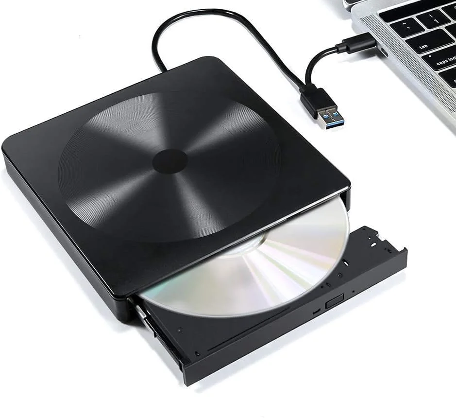 درایو CD/DVD، ضبط کننده DVD اکسترنال، پخش کننده DVD-R، ضبط کننده CD، سازگار با USB 3.0 و Type-C، کابل داخلی، پشتیبانی از ویندوز، لینوکس، مک OS، خواندن و نوشتن، کالیبراسیون خطا و غیره