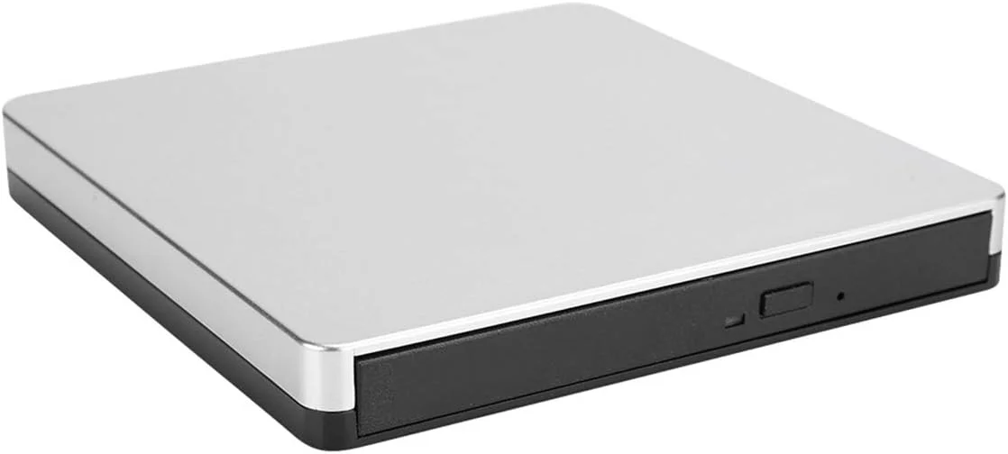 درایو نوری اکسترنال با بدنه آلومینیومی USB3.0 برای کامپیوتر رومیزی و لپ تاپ - نقره ای