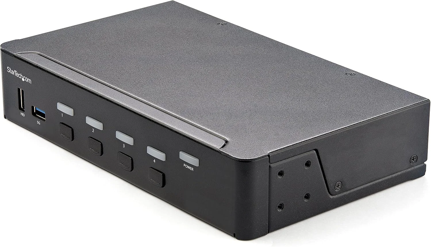 سوئیچ KVM چهار پورت HDMI استار تک - مانیتور تکی 4K 60Hz Ultra HD HDR - سوئیچ KVM دسکتاپ HDMI 2.0 با هاب USB 3.0 دو پورت (5Gbps) و 4 عدد USB 2.0 HID، صدا - تعویض کلید میانبر - TAA