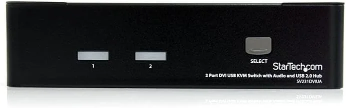 سوئیچ KVM دو پورت DVI استار تک - USB DVI - پشتیبانی از کلید میانبر و صدا - سوئیچ KVM 1920x1200 - سوئیچ ویدیویی KVM