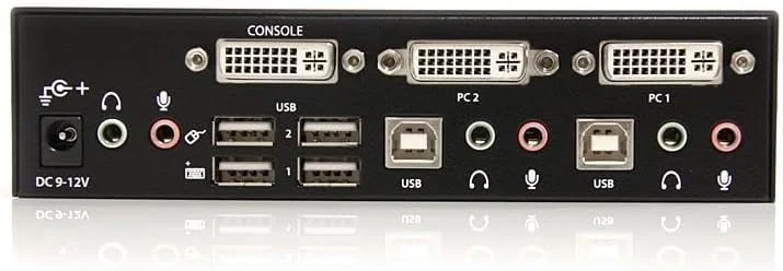 سوئیچ KVM دو پورت DVI استار تک - USB DVI - پشتیبانی از کلید میانبر و صدا - سوئیچ KVM 1920x1200 - سوئیچ ویدیویی KVM